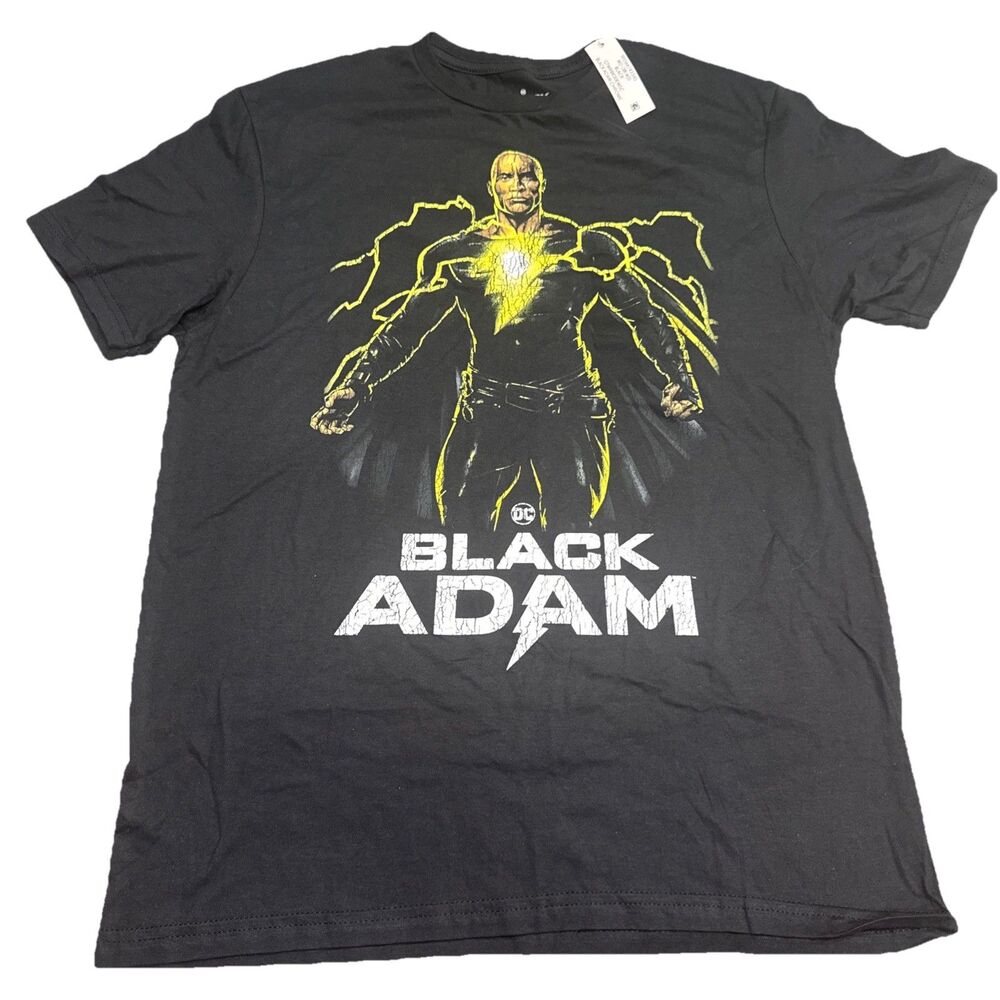 DC Comics Black Adam Graphic T Shirt Mens Medium 38-40 Black NWT